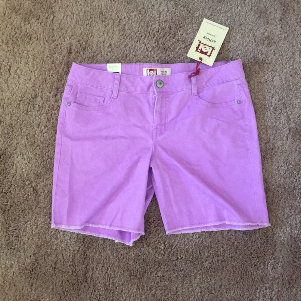Low rise jean shorts